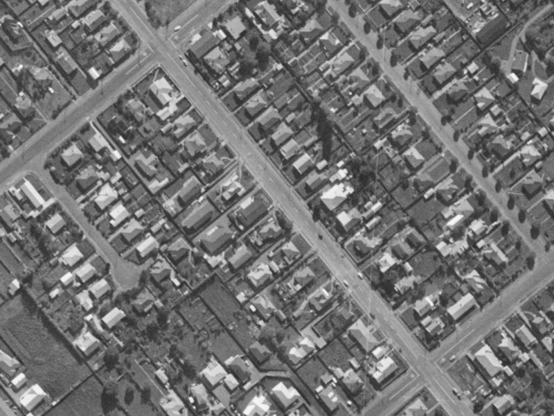 307 Lyttelton Street from the air, 1970-1974