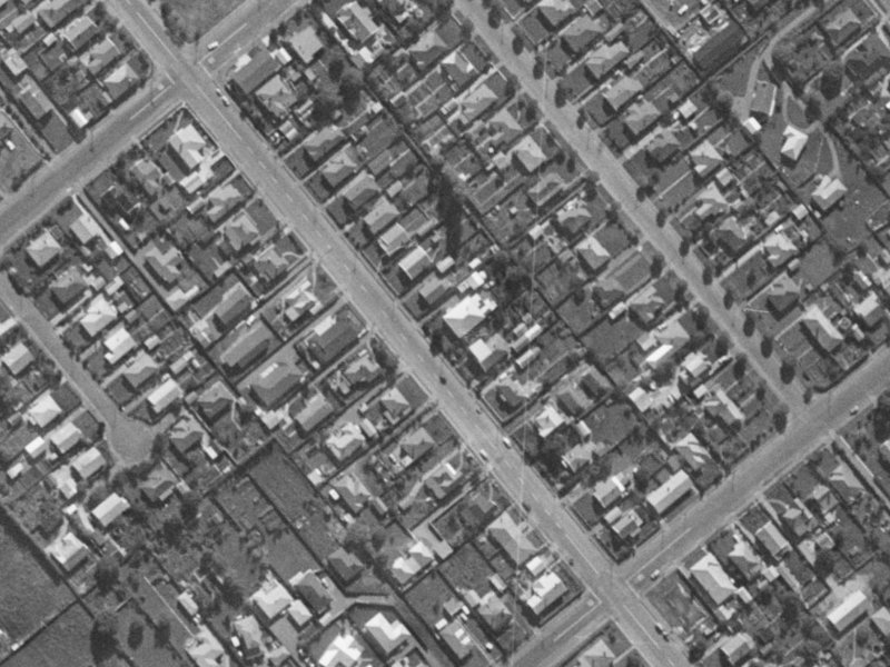 302 Lyttelton Street from the air, 1970-1974