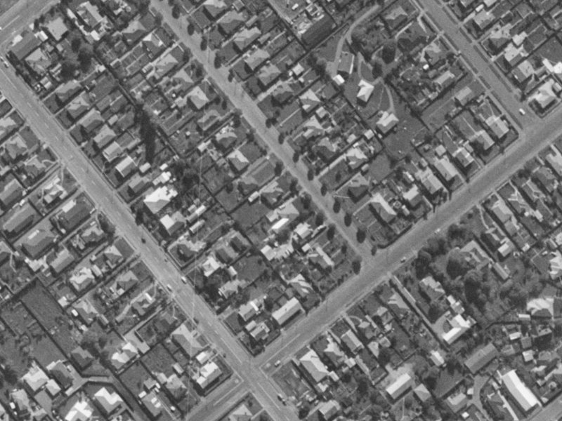 9 Hinemoa Street from the air, 1970-1974