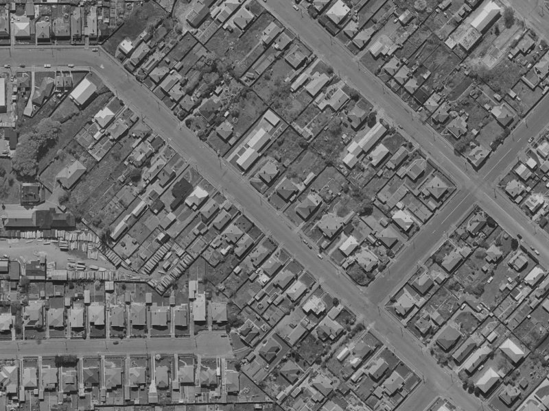 55-69 Southampton Street from the air, 1970-1974