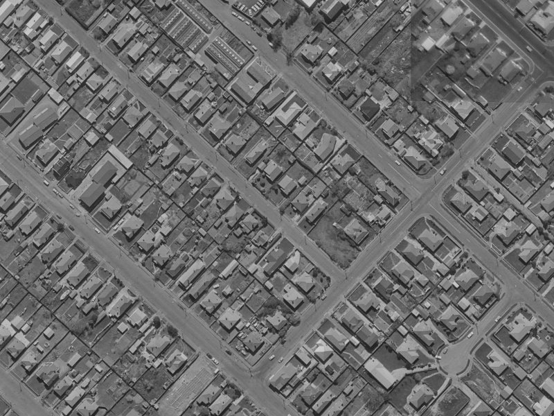 55A Gibbon Street from the air, 1970-1974