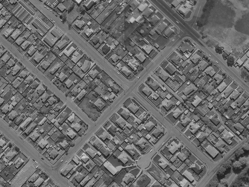 28 Rogers Street from the air, 1970-1974