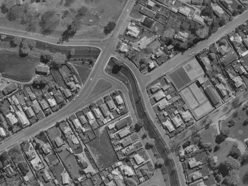 134 Saint Martins Road from the air, 1970-1974