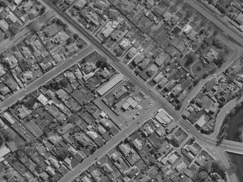 124B Opawa Road from the air, 1970-1974