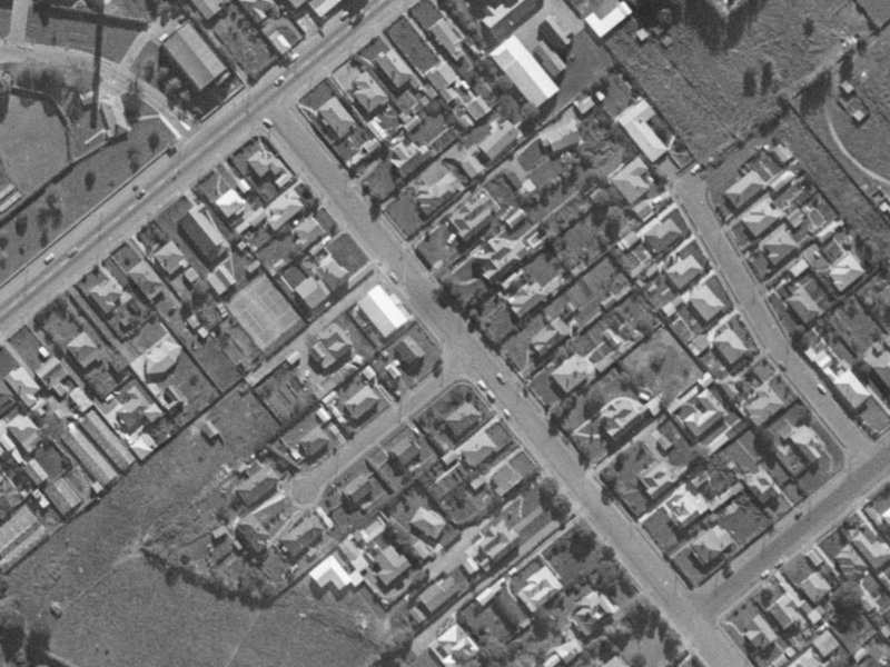 108-110 Domain Terrace from the air, 1970-1974