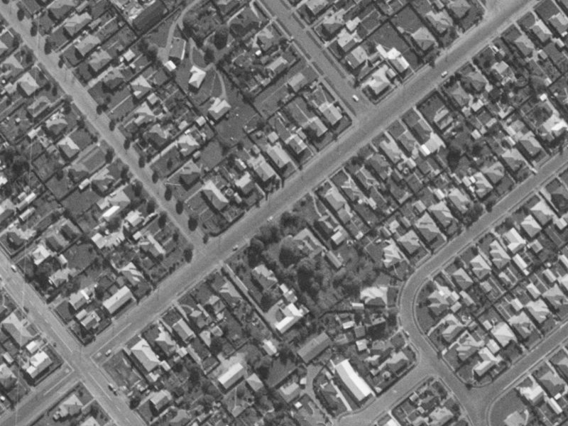 90 Neville Street from the air, 1970-1974