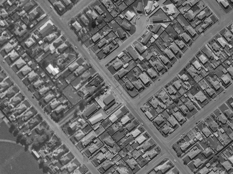 76 Simeon Street from the air, 1970-1974