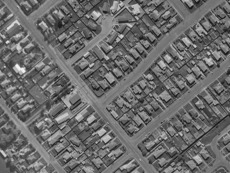 5 Bletsoe Avenue from the air, 1970-1974