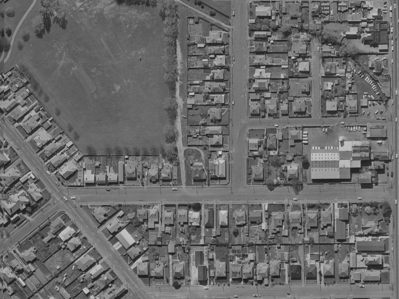 221 Colombo Street from the air, 1970-1974