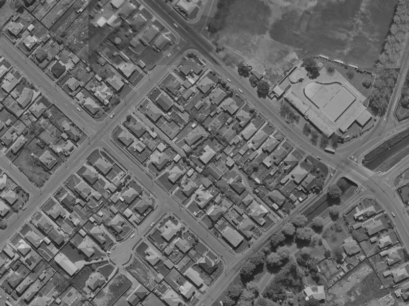 36 Rogers Street from the air, 1970-1974