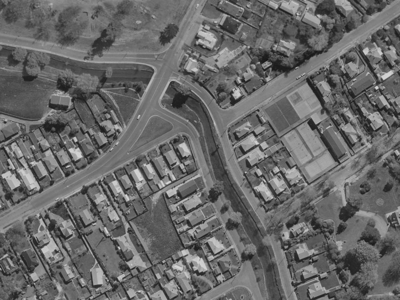 174 Riverlaw Terrace from the air, 1970-1974