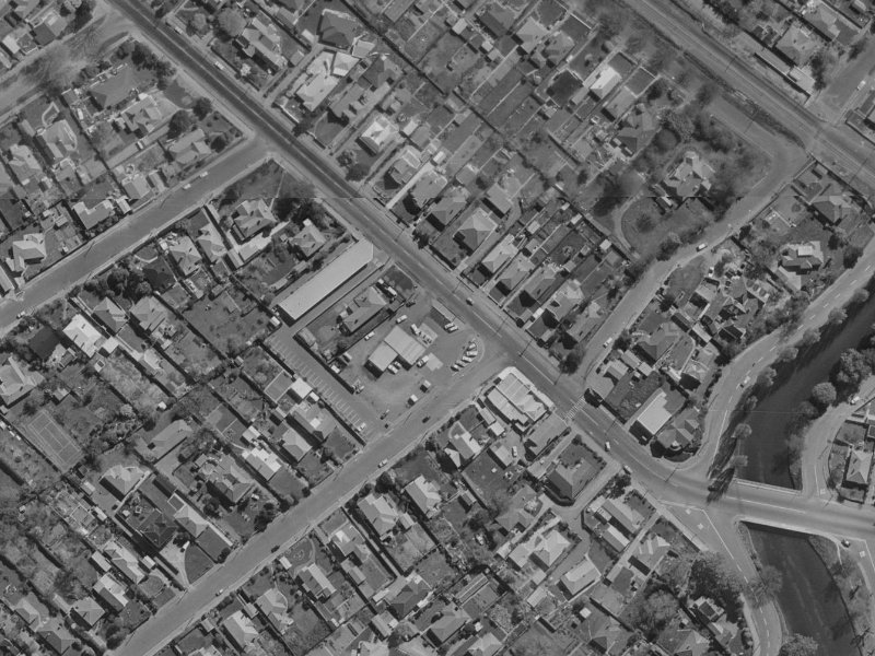 126 Opawa Road from the air, 1970-1974