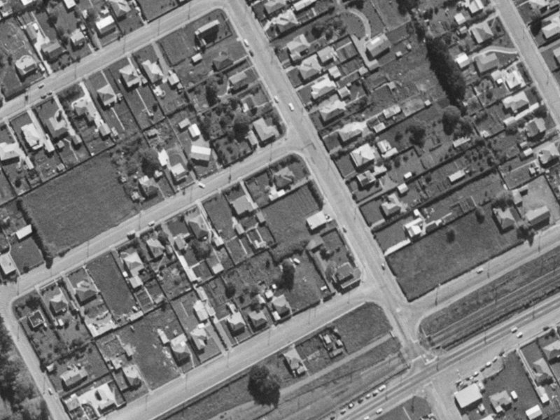 5A Kirk Road from the air, 1970-1974