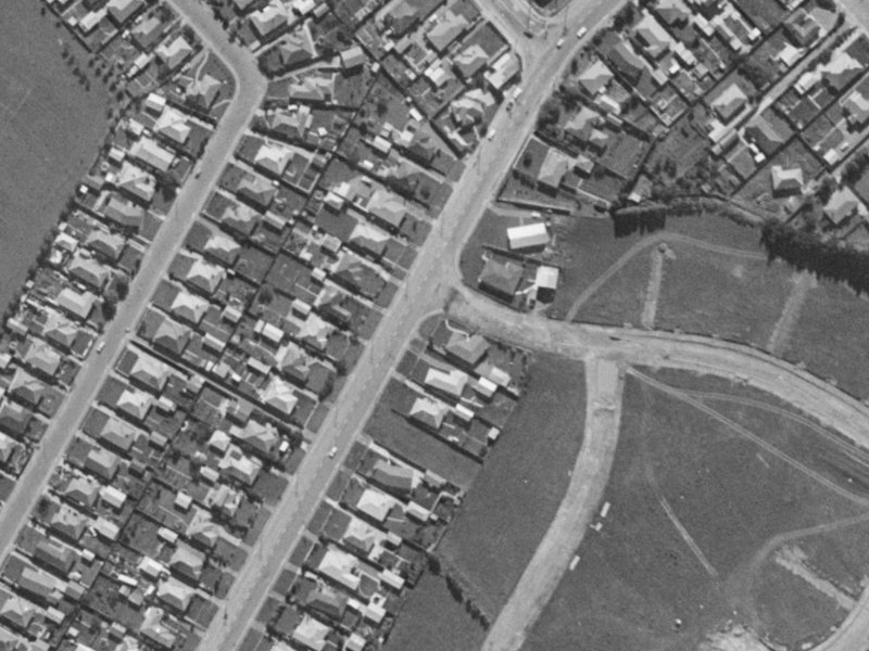 149 Springs Road from the air, 1970-1974