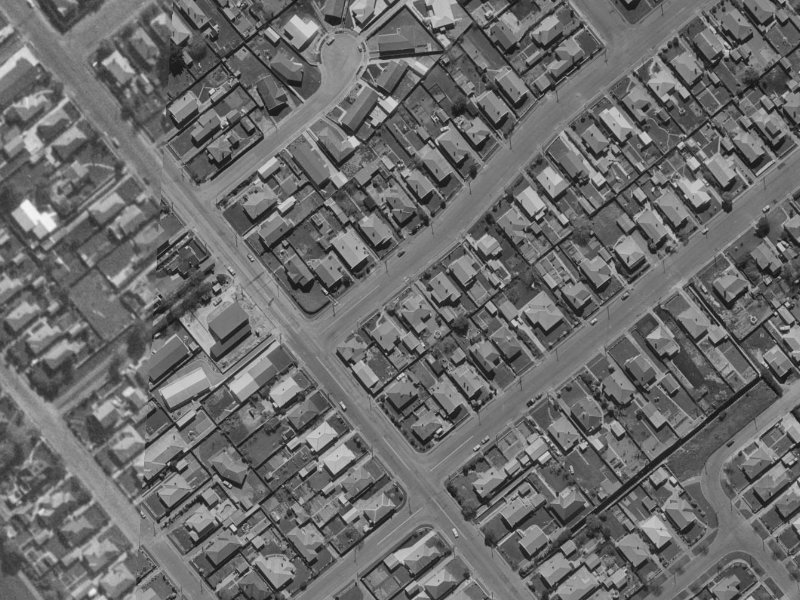 8 Bletsoe Avenue from the air, 1970-1974