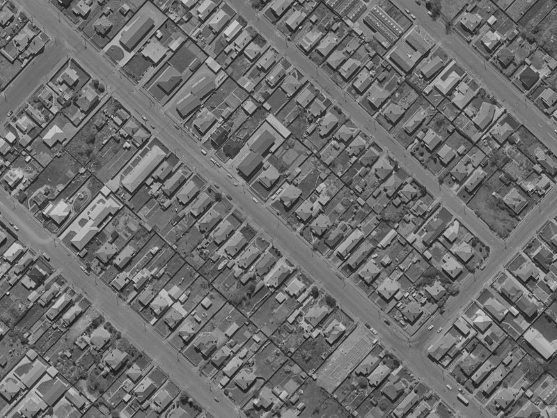 143 Huxley Street from the air, 1970-1974