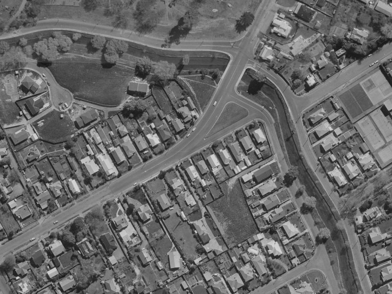 124 Saint Martins Road from the air, 1970-1974