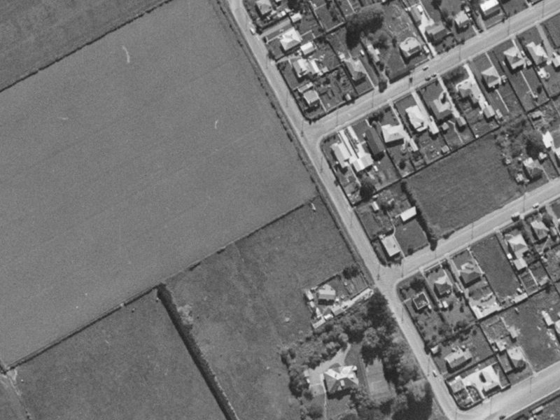 13 Bailey Street from the air, 1970-1974