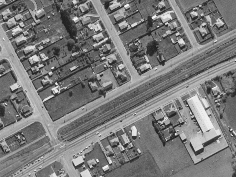 628 Waterloo Road from the air, 1970-1974