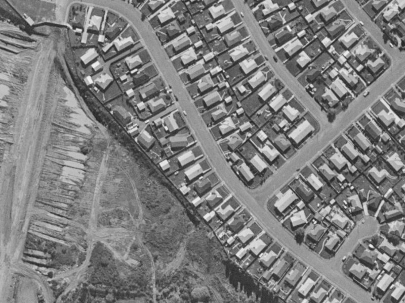 63 Boston Avenue from the air, 1970-1974