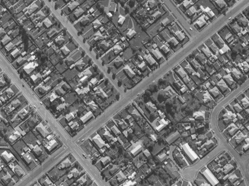 105 Neville Street from the air, 1970-1974