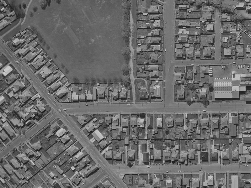 17-21 Devon Street from the air, 1970-1974