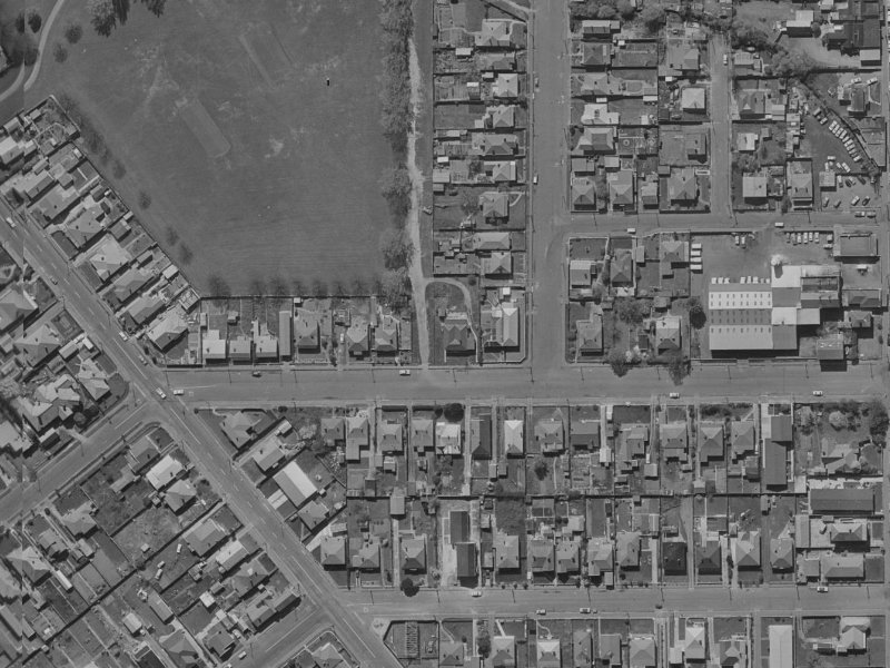 219 Colombo Street from the air, 1970-1974