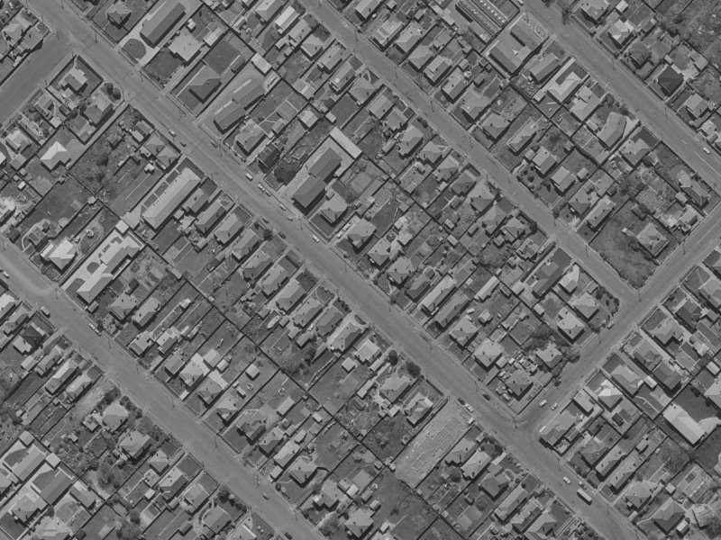 147 Huxley Street from the air, 1970-1974