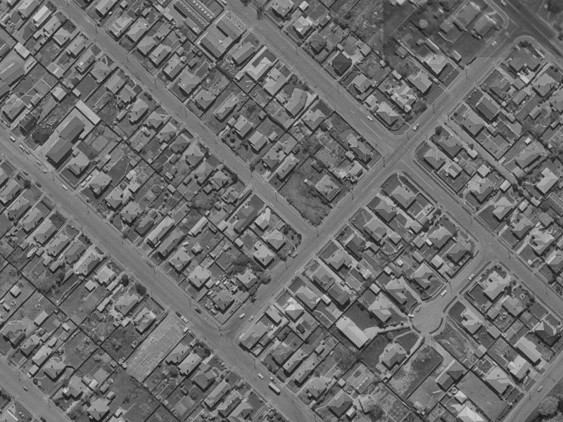 63E Gibbon Street from the air, 1970-1974