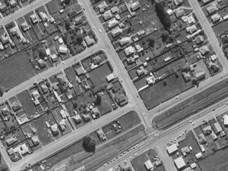 1B Kirk Road from the air, 1970-1974