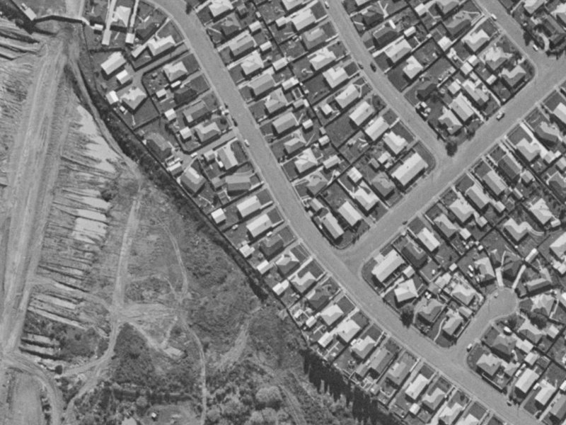 59 Boston Avenue from the air, 1970-1974