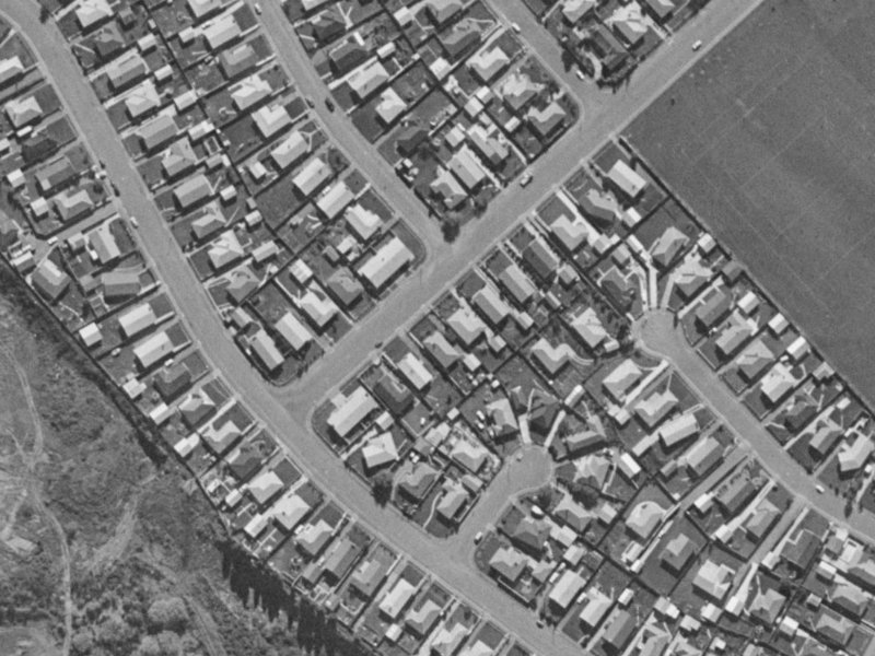 39 Witham Street from the air, 1970-1974