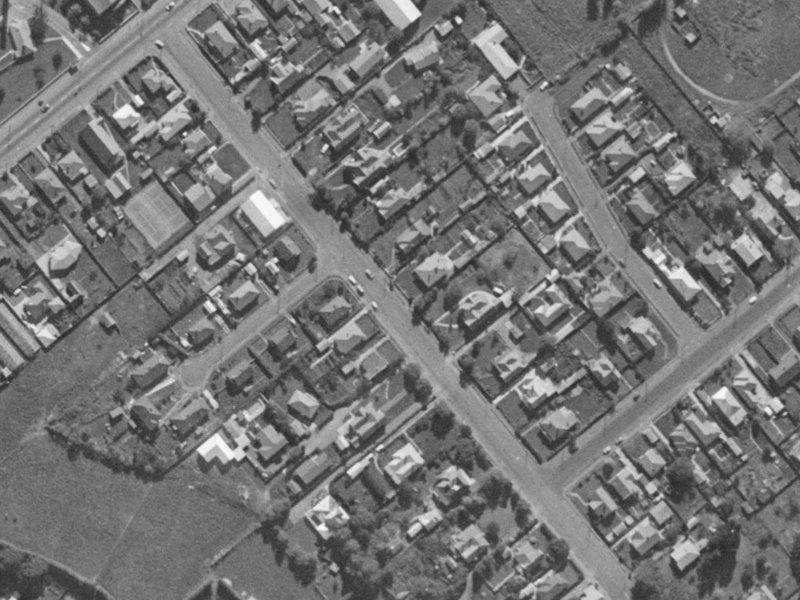 100 Domain Terrace from the air, 1970-1974
