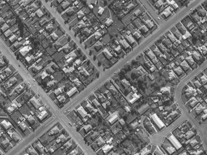 93 Neville Street from the air, 1970-1974