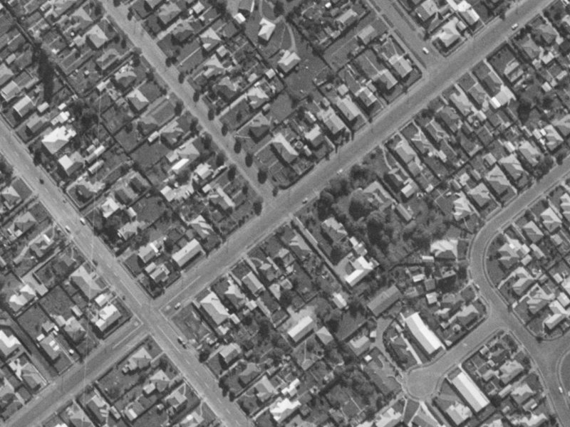 84 Neville Street from the air, 1970-1974