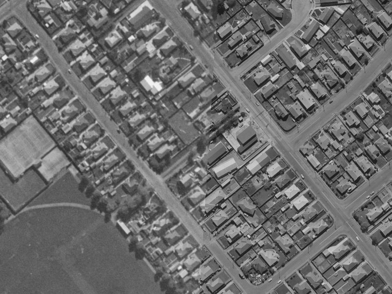 83A Simeon Street from the air, 1970-1974