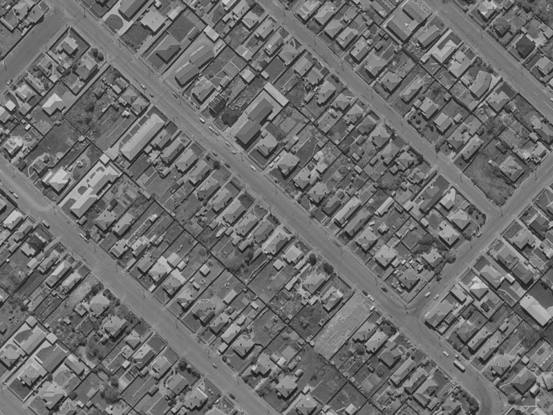 146A Huxley Street from the air, 1970-1974