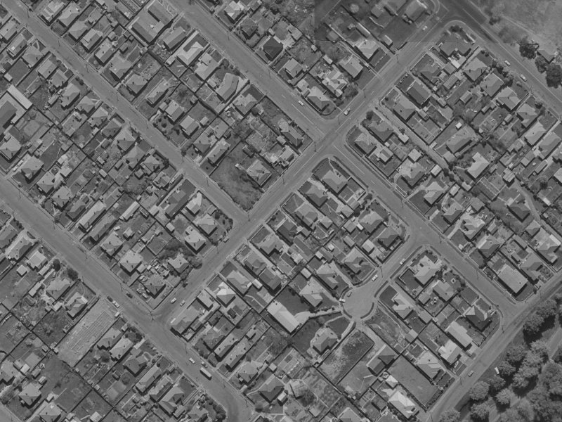 22 Rogers Street from the air, 1970-1974