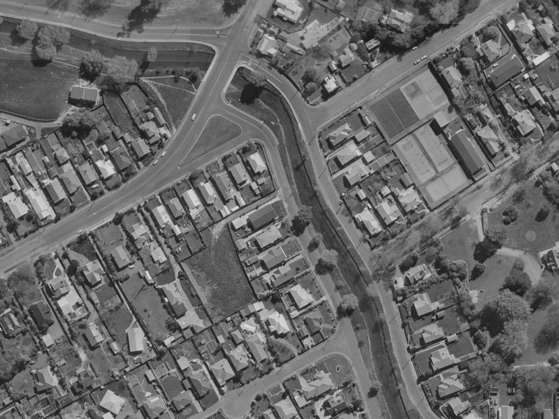 178 Riverlaw Terrace from the air, 1970-1974