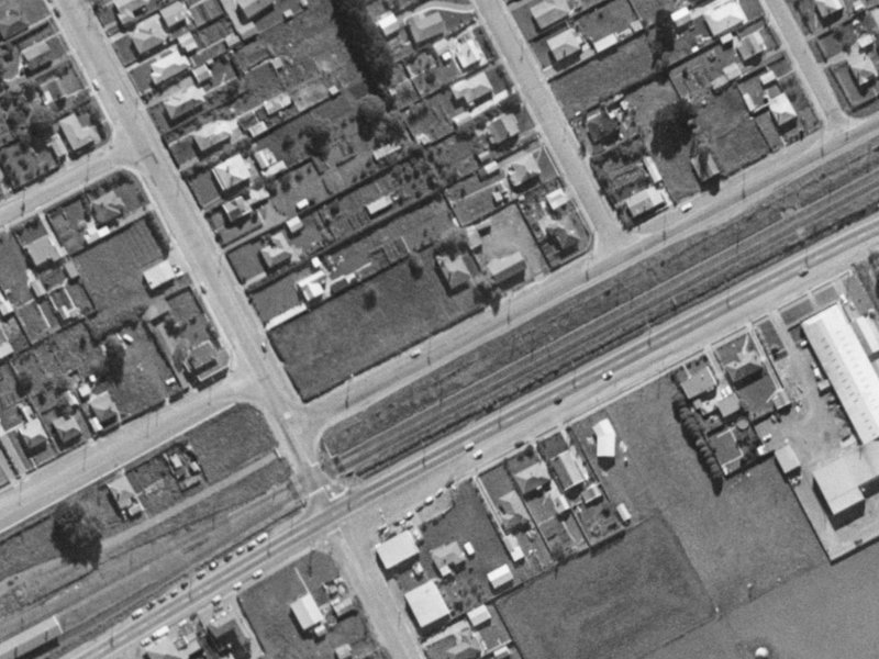 632 Waterloo Road from the air, 1970-1974