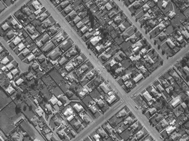 291 Lyttelton Street from the air, 1970-1974