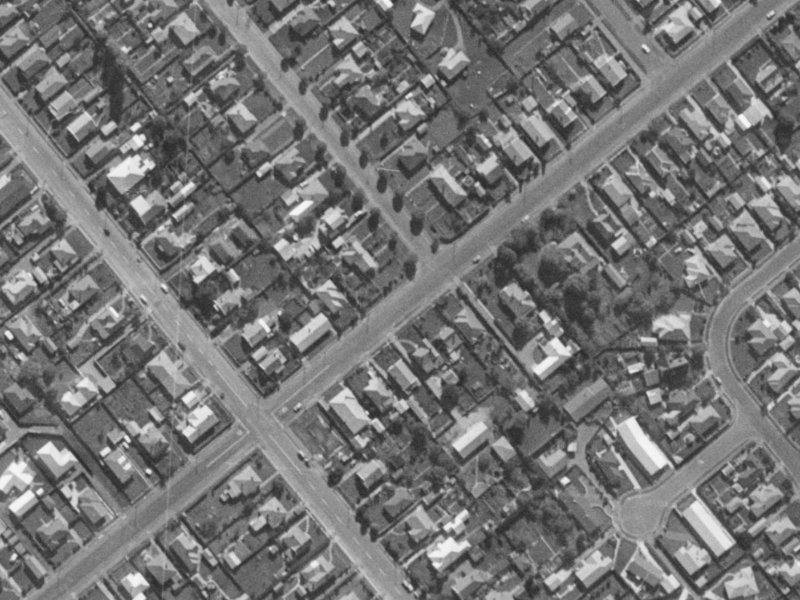 99 Neville Street from the air, 1970-1974