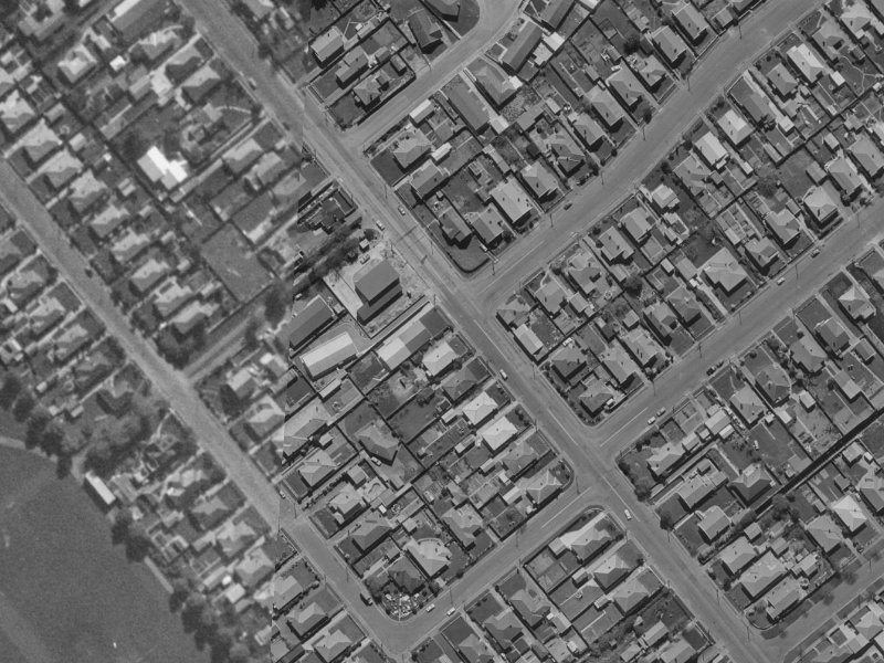 63A Simeon Street from the air, 1970-1974