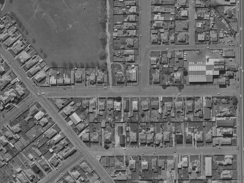 Devon Street from the air, 1970-1974