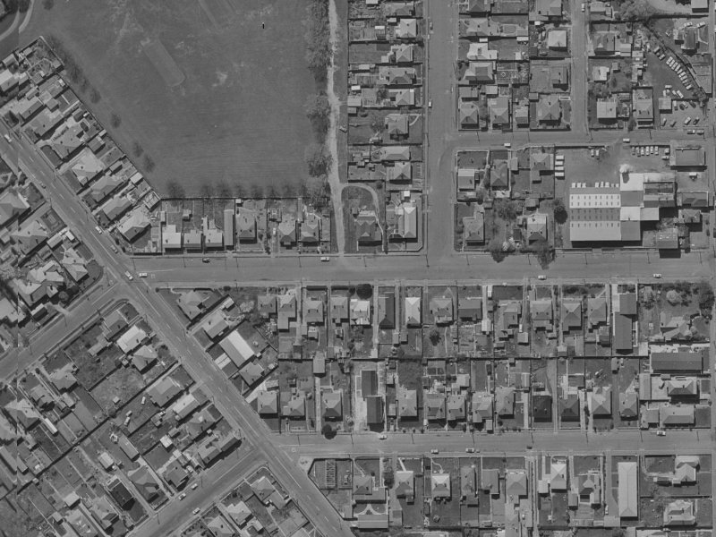 38A Devon Street from the air, 1970-1974