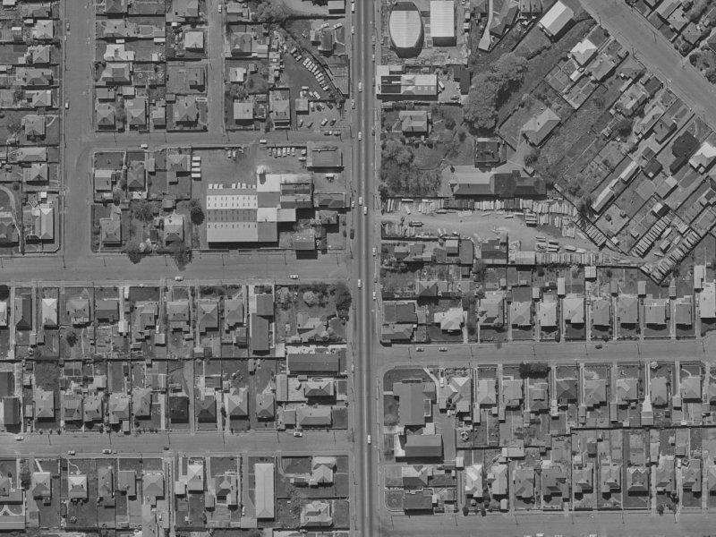 217 Colombo Street from the air, 1970-1974