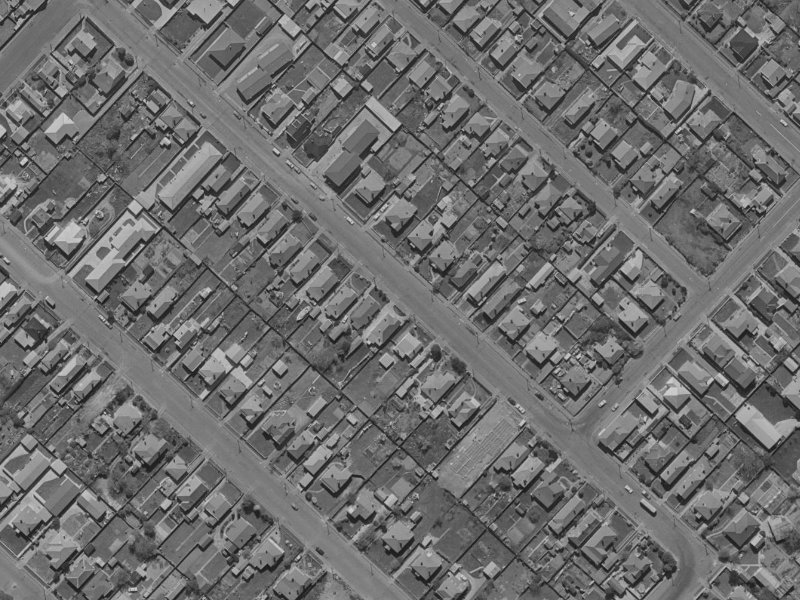 150 Huxley Street from the air, 1970-1974