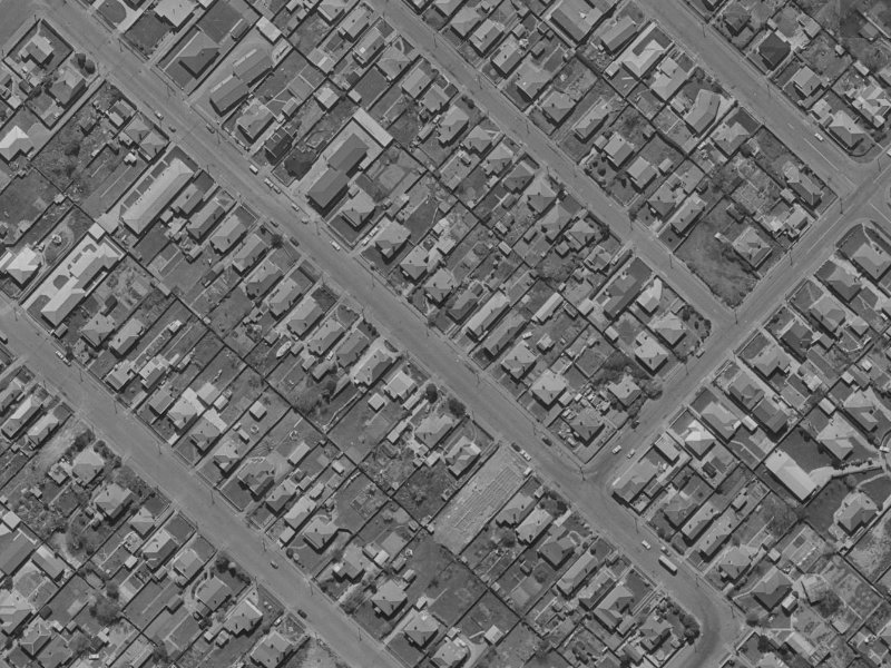 155 Huxley Street from the air, 1970-1974