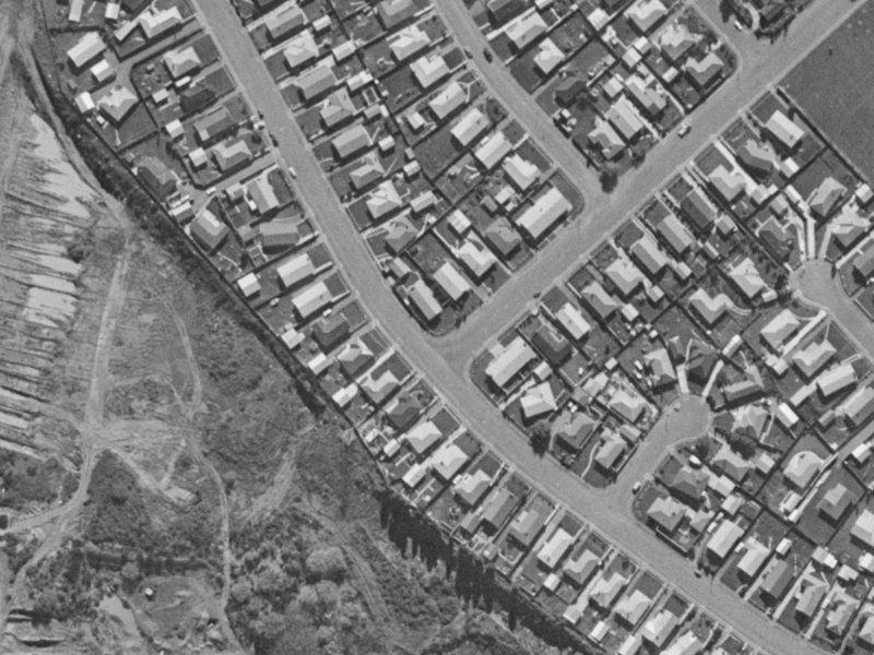 36 Boston Avenue from the air, 1970-1974