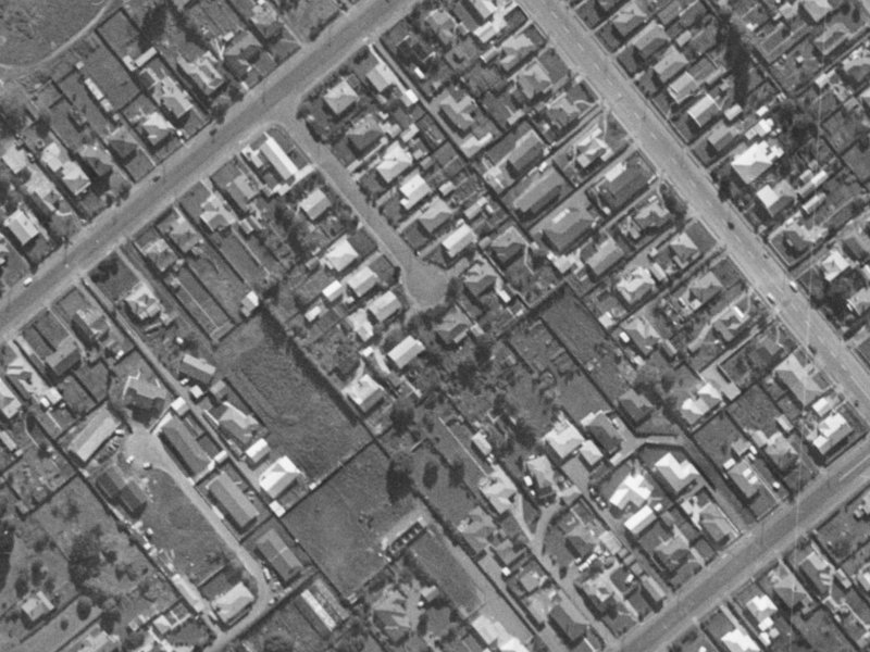 19 Willis Place from the air, 1970-1974